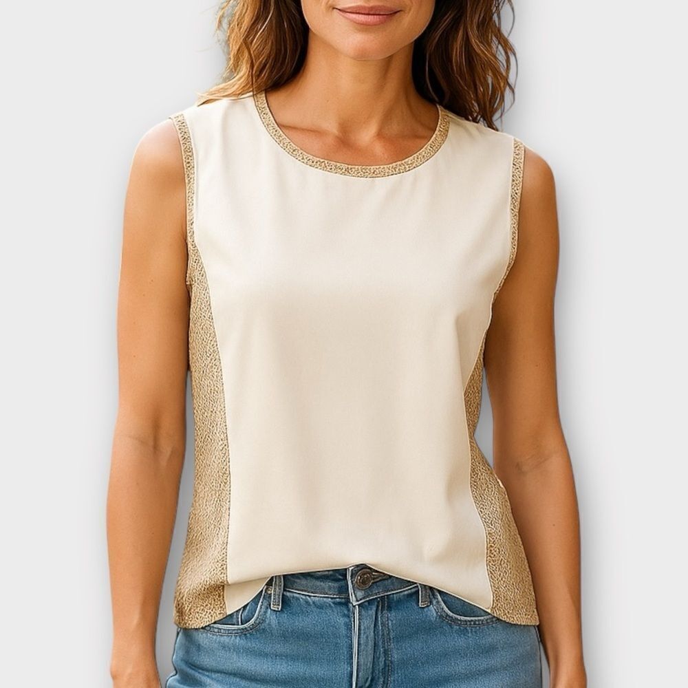 Calvin Klein Animal Print Shell Top Size Medium
